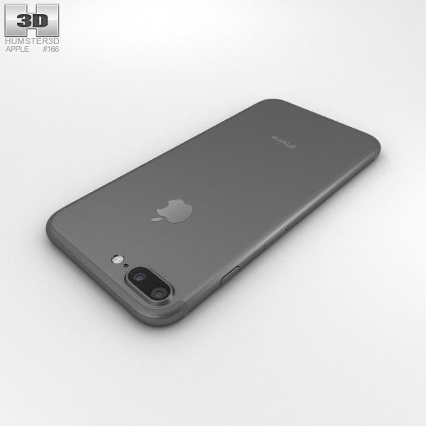 apple iphone 7 plus black 3d model