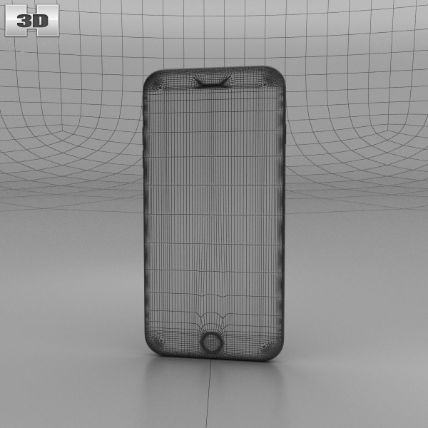 apple iphone 7 plus silver 3d model