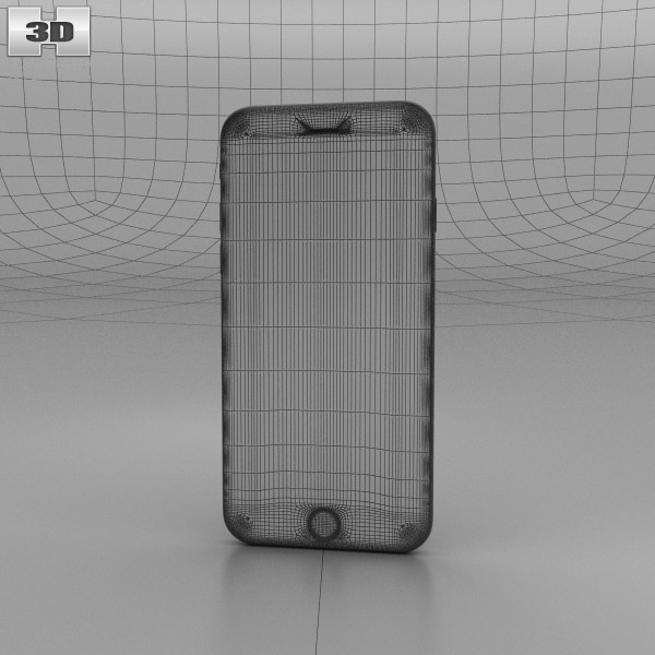 apple iphone 7 silver 3d model