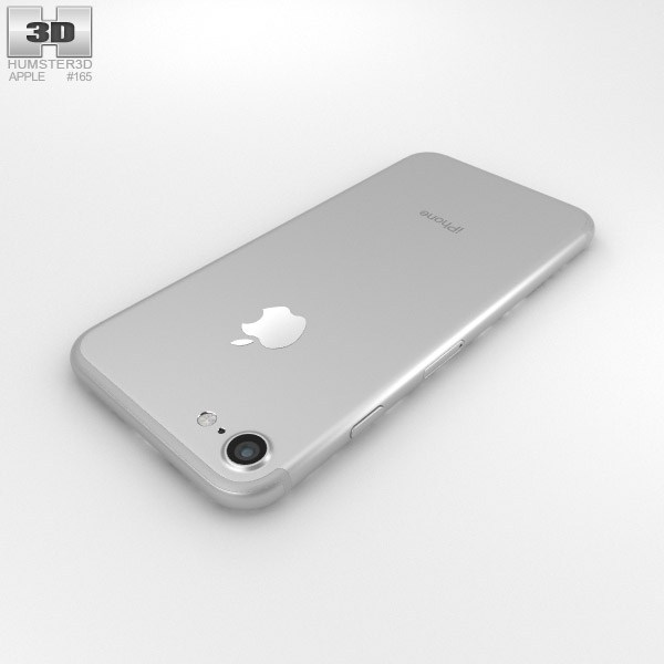 apple iphone 7 silver 3d model