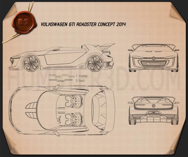 Volkswagen GTI Roadster 2014 Blueprint