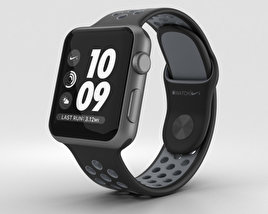 Apple Watch Nike+ 38mm Space Gray Aluminum Case Black/Cool Nike Sport Band 3D-Modell