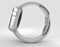 Apple Watch Nike+ 38mm Silver Aluminum Case Flat Silver/White Nike Sport Band 3d model