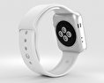 Apple Watch Series 2 42mm Silver Aluminum Case White Sport Band 3D-Modell