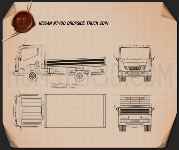 Nissan NT400 Dropside Truck 2014 Blueprint