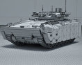 庫爾干人-25裝甲車 3D模型 wire render