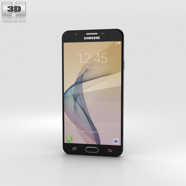 Samsung Galaxy J7 Prime Schwarz 3D-Modell