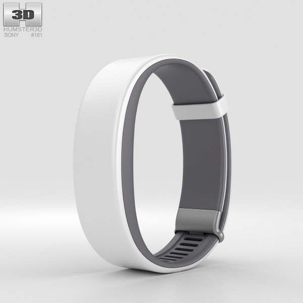Sony Smartband 2 白色的 3D模型