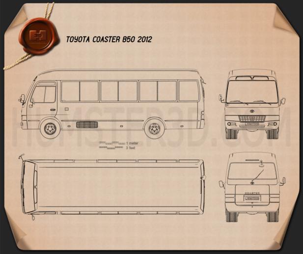 Toyota Coaster B50 2012 Disegno Tecnico