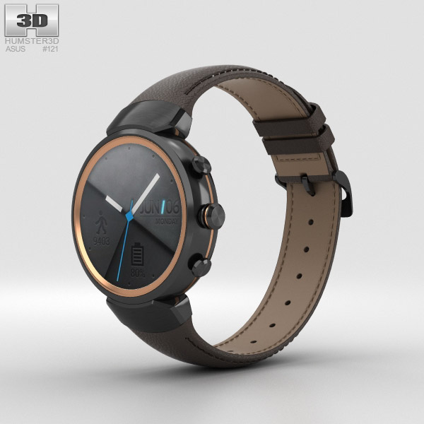 Asus Zenwatch 3 Gunmetal Modello 3D