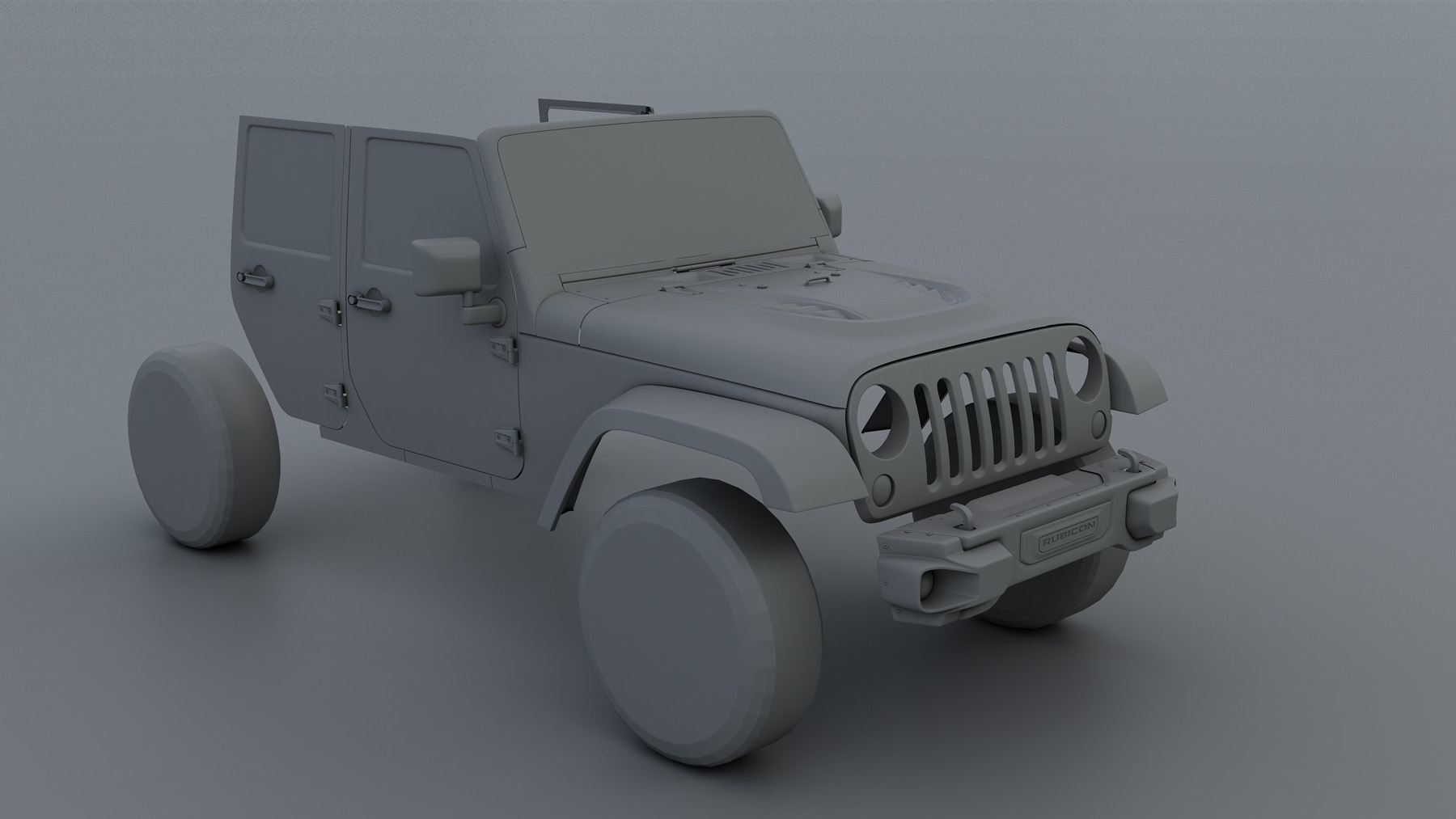 WIP Jeep Rubicon 10th Anniversary - Hum3D Blog