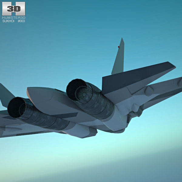 Sukhoi Su-57 (PAK FA) 3D model - Aircraft on Hum3D