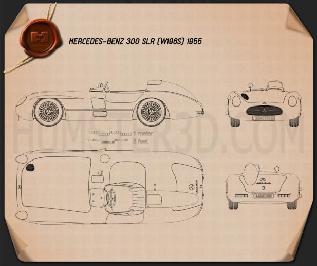 Mercedes-Benz 300 SLR 1955 Blueprint