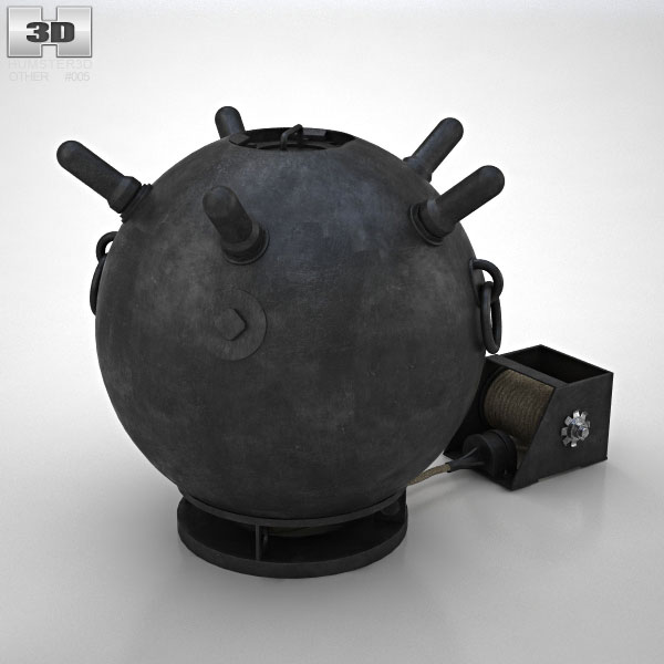 Naval mine 3D model - Weapon on Hum3D