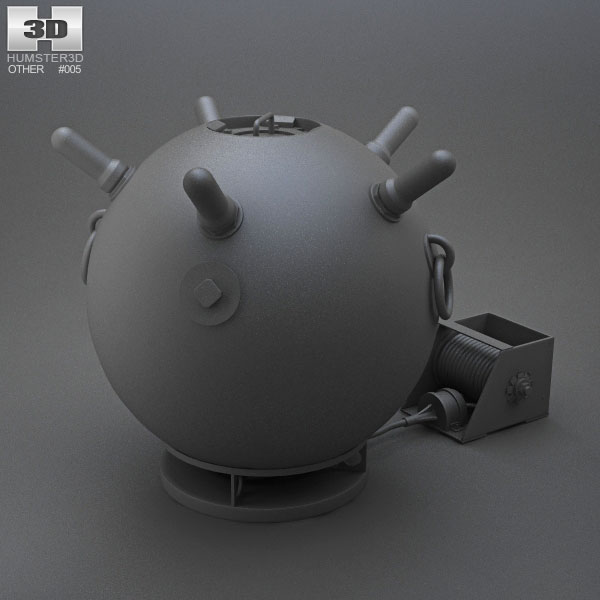 Naval mine 3D model - Weapon on Hum3D