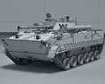 BMP-3 3Dモデル wire render