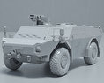LGS Fennek 3d model clay render