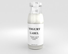 Пляшка йогурту 3D модель