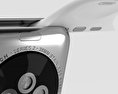 Apple Watch Series 2 38mm Stainless Steel Case White Sport Band Modello 3D