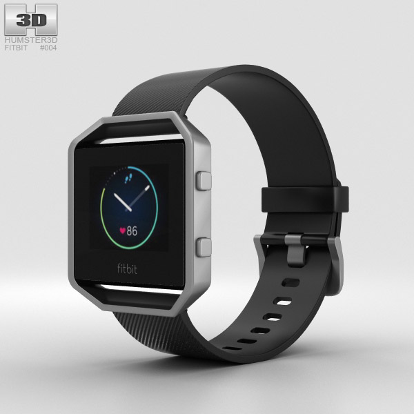 Fitbit Blaze Black/Silver 3D model