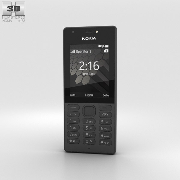 Nokia 216 Negro Modelo 3D