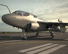 EA-6徘徊者式電子作戰機 3D模型
