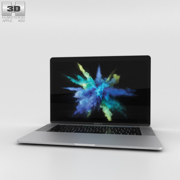 Apple MacBook Pro 15 inch (2016) Silver 3D model