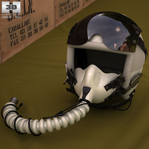 パイロットヘルメット 3Dモデル