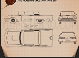 Classic Car Blueprint 3d Models Download Hum3d