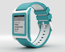 Pebble 2 Aqua / White 3D model