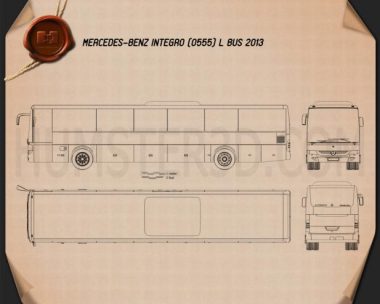 Bus blueprint 3D Models Download Hum3D