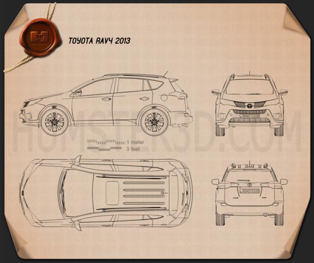 Toyota RAV4 2013 Blaupause