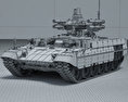 BMPT Terminator 3D模型 wire render