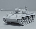 M18 Hellcat Modello 3D clay render