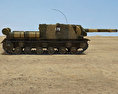 ISU-152式重型突擊炮 3D模型 侧视图