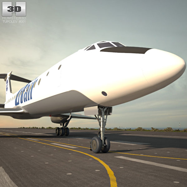 Tupolev Tu-134 3D model - Aircraft on Hum3D