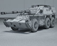 G6 Rhino Самохідна артилерійська установка 3D модель wire render