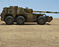 G6 Rhino Самохідна артилерійська установка 3D модель side view