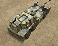 G6 Rhino Самохідна артилерійська установка 3D модель top view