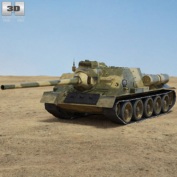 SU-100 3D-Modell