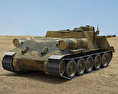 SU-100驅逐戰車 3D模型 后视图
