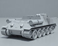 SU-100 구축전차 3D 모델 
