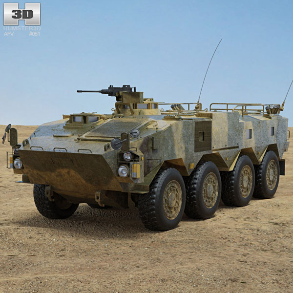 Type 96 Wheeled Armored Personnel Carrier Modelo 3d