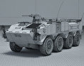 96式装輪装甲車 3Dモデル wire render