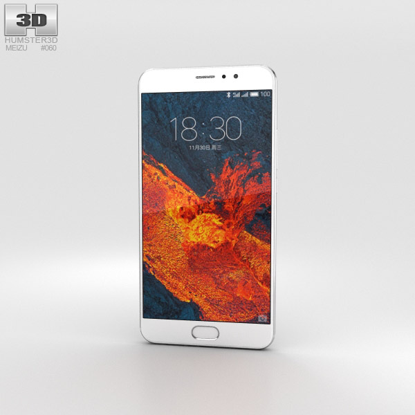 Meizu Pro 6 Plus Silver 3D-Modell