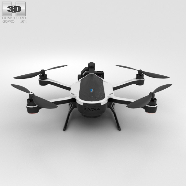 GoPro Karma Drone 3D model - Electronics on Hum3D