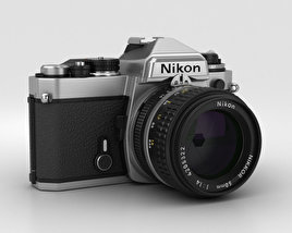 Nikon FE Silver Modelo 3D
