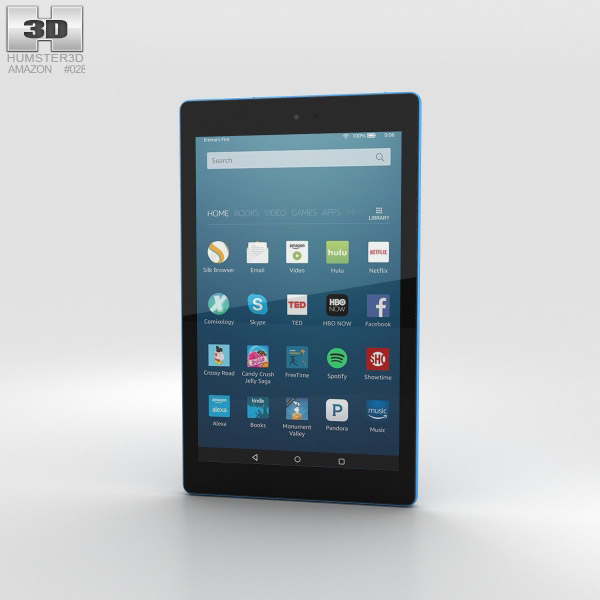 Amazon Fire HD 8 Blue 3D model