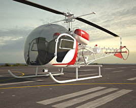 Bell 47 Modèle 3D