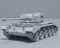 Comet Tank I 3d model clay render